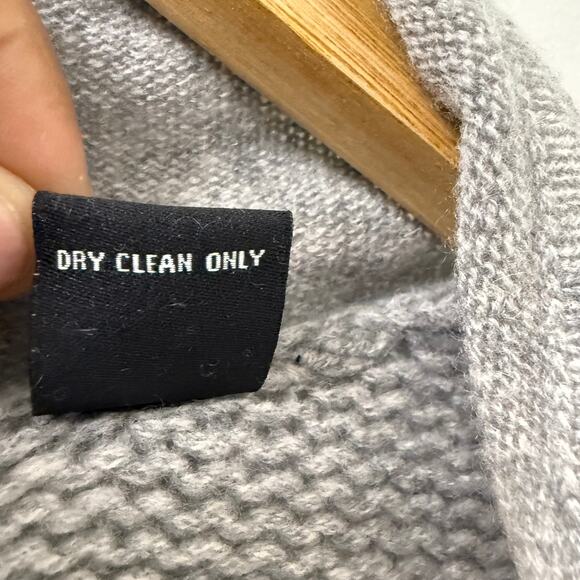 Barney’s XS Cashmere Heather Gray‎ Sleeveless Sweater Cardigan Waterfall Neutral - Picture 8 of 9